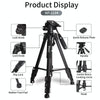 JMARY KP2234 Telescopic Aluminum Alloy SLR Camera Phone Live Streaming  Photography Tripod(Black)
