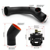 JQG1006-BK Car Modified 50mm Turbo Intake Pipe Kit for BMW N54 E88 E90