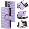 For Samsung Galaxy A36 Glitter Lattice Zipper Wallet Leather Phone Case(Purple)