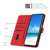 For Samsung Galaxy A56 5G Skin Feel Heart Embossed Leather Phone Case with Long Lanyard(Red)