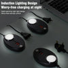 YF-106 USB- C / Type-Cx2+USBx2 Oval PD Socket Phone Charger with Light, Plug Type:UK Plug(White)