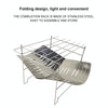 Outdoor Camp Portable Folding Stainless Steel Barbecue Charcoal Grill (Silver)