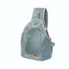 TAILUP Pet Carrier Bag, Grey Blue, M, Foldable, Shoulder/Chest Bag