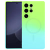 For Samsung Galaxy S25 Ultra 5G Liquid TPU Silicone Gradient MagSafe Phone Case(Cyan Blue)