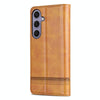 For Samsung Galaxy A56 5G AZNS Magnetic Calf Texture Flip Leather Phone Case(Light Brown)