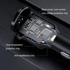2PCS JY-032 USB Plug Digital Display Fast Charge Car Charger, Style: 3.5A + QC3.0(Mini Right Bend)