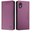 For Samsung Galaxy XCover 7 5G Global RC01 Dual-Folded Magnetic Suction RFID Leather Phone Case(Violet)