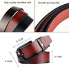 Dandali L8033 Men Retro Casual Antique Pin Buckle Leather Belt Waistband, Size: 110-125cm (Brown)