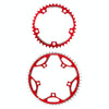 WEST BIKING 2-Piece 53t-39t Road Bike Aluminum Alloy Gear(Red)