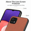 For Samsung Galaxy A22 4G Twill Fabric Leather Skin Back Phone Case(Brown)
