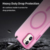 For iPhone 12 MagSafe Frosted Translucent TPU + PC Full Coverage Phone Case(Pink)