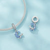 S925 Sterling Silver Luminous Cute Moon Cat DIY Pendant Beads(SCC2747)