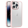 For iPhone 14 Pro Hardware Side Cooling Skin Feel Frosted Metal Lens Frame Phone Case(Pink)