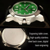 YAZOLE 372 Men Sports Watch Luminous Simple Quartz Watch(Green Tray Brown Belt)
