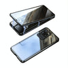 For Samsung Galaxy S20 FE Magnetic Metal Frame Double-sided Tempered Glass Case(Silver)