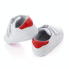 D0735 PU Leather Soft Soled Slip-On Baby Walking Shoes, Size: 12cm(Redtail)