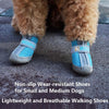 Dog Shoes Breathable Non-Slip, Lake Blue, 3.3x4cm (4 Pcs)