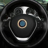 Car Aluminum Steering Wheel Decoration Ring with Diamonds For BMW(Gold)