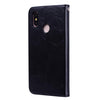Business Style Oil Wax Texture Horizontal Flip Leather Case for Xiaomi Mi 8, with Holder & Card Slots & Wallet (Black)