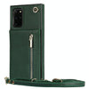 For Samsung Galaxy S20 Cross-body Zipper Square TPU+PU Back Cover Case with Holder & Card Slots & Wallet & Strap(Green)