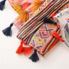 180 X 85cm  Women Cotton And Linen Scarf Retro Splicing Bohemian Printed Silk Shawl SL2008-005 Pink