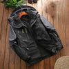LSM-121 Men Autumn And Winter Jackets Grab Fleece Inner Lining Outdoor Hiking Clothes, Size: 5XL(Black)