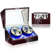 Electric Motor Rotating Watch Box Automatic Mechanical Watch Shaker, US / EU / UK Plug(Ebony White)