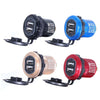 Metal Double USB Car Charger 5V 4.8A Aluminum Alloy Car Charger(Red Shell Red Light With Terminal)