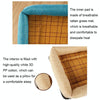 Cooling Pet Mat, Breathable Linen & Rattan, Medium 50x40cm, Lake Blue