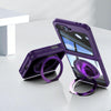 For Samsung Galaxy Z Flip6 360 Holder MagSafe Acrylic Hybrid TPU Phone Case(Purple)