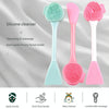 Hand-Held Silicone Cleansing Brush And Mask Brush Pink White Double-head Fish Tail