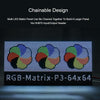Waveshare RGB Full-Color LED Matrix Panel, 3mm Pitch, 64 x 64 Pixels, Adjustable Brightness