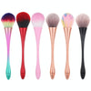Single Small Waist Makeup Brush Nail Powder Dust Blush Loose Powder Brush, Specification: Golden Rod Color Hair