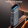 2 in 1 8 Pin to USB and Type-C Charging OTG Adapter(Black)