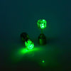 1 Pair Fashion LED Earrings Glowing Light Up Diamond Earring Stud(Green)