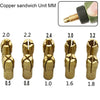 10 in 1 Three-claw Copper Clamp Nut for Electric Mill FittingsBore diameter: 0.5-3.2mm