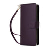 For Samsung Galaxy A54 Nine-card Slots Zipper Wallet Bag Leather Phone Case(Dark Purple)