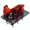 Jtron DV 12V Carbon Fiber Surface Panel Car Toggle Switch with Red LED Indicator(Red)
