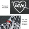 LED Heart-Shaped Decorative Lights Curtain Lights Holiday Dress String Lights, EU Plug(Warm White Light)