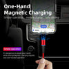 ENKAY 2 in 1 5A USB to Type-C + 8 Pin Magnetic Fast Charging Data Cable with LED Light, Length: 1m(Black)