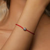 S925 Sterling Silver Braided Lucky Red Rope Moissanite Bracelet(MSB014)