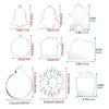 10pcs Clear Acrylic Christmas Decoration Hangers DIY Blank Xmas Tree Ornament With Rope, Style: Christmas Tree