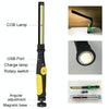 Car Home Car Work Maintenance Lamp Inspection Maintenance Light Emergency COB Charging Lamp(Yellow)