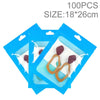 100pcs 1826cm HD Transparent Window Phone Case Decoration Sealed Bag(Sky Blue)