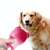 Portable Pet Water Bottle 500ml, Pink Bear Design - Dog & Cat Travel Bowl