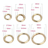 20pcs Zinc Alloy Spring Ring Metal Open Bag Webbing Keychain, Specification: Inch 2 Light Gold