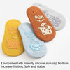 Baby Socks Cartoon Print Glue Strap Baby Anti-Slip Floor Socks Size: M 1-3 Years Old(Brown)