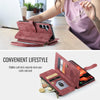 For Samsung Galaxy S25 5G CaseMe C30 Card Slots Zipper Wallet Leather Phone Case(Red)