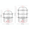 LINGRUI Timer Mini Multi-Function Egg Cooker Automatic Power Off Home Breakfast Machine, CN Plug, Specification:Double Layers(Pink)