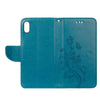 For iPhone XR Embossed Butterfly Pattern Horizontal Flip Leather Case with Card Slot & Holder & Wallet & Lanyard (Blue)